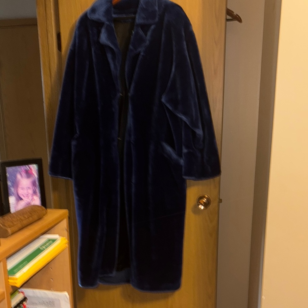 Ina Blue Teddy Jacket Plush and Cozy